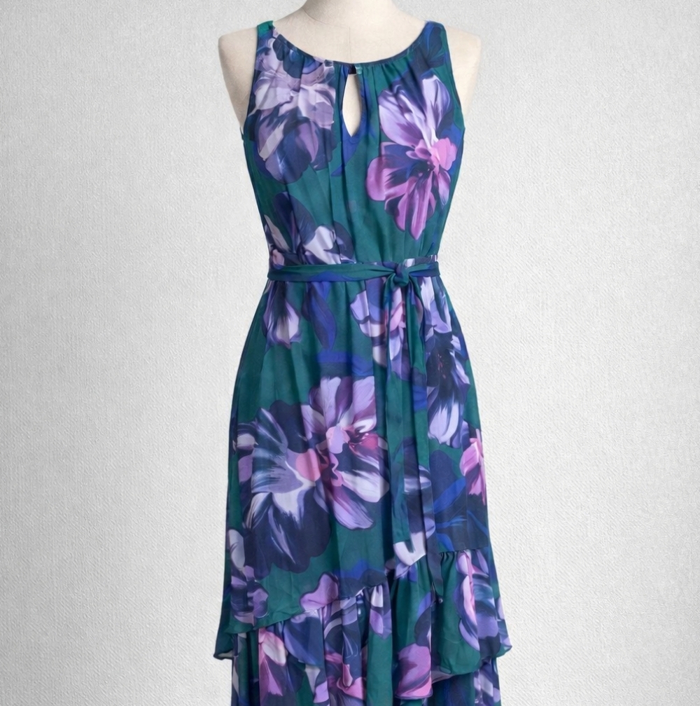 Floor Length Tahari Arthur S Levine Floral Formal Maxi Dress